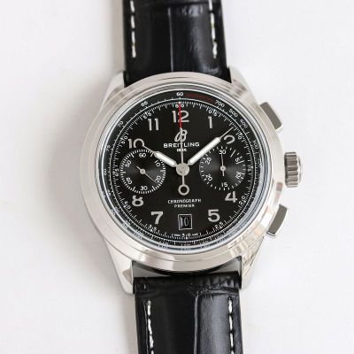 SJ Factory Breitling Premier B01 Chronograph 42mm 316L Steel Case 7750 Movement Black/Red/White Dial Men Watch